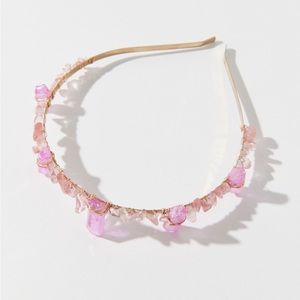 ❤️‍🔥BOGO FREE handmade urban outfitters crystal pink quartz gemstone headband